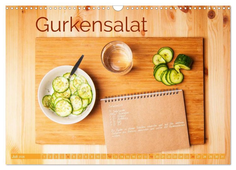 Produktbild: Einfache vegane Rezepte (Wandkalender 2026 DIN A3 quer), CALVENDO Monatskalender