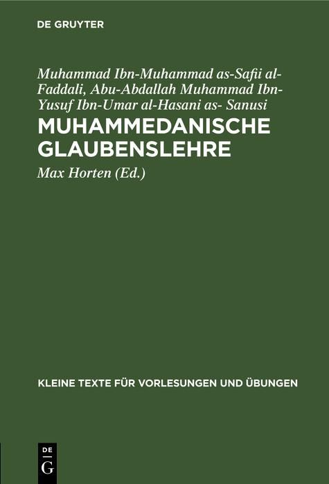 Produktbild: Muhammedanische Glaubenslehre
