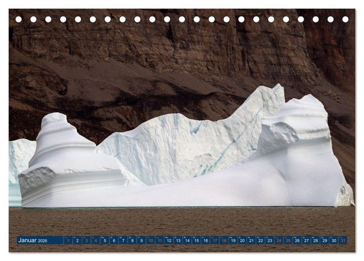 Produktbild: Berge aus Eis (Tischkalender 2026 DIN A5 quer), CALVENDO Monatskalender