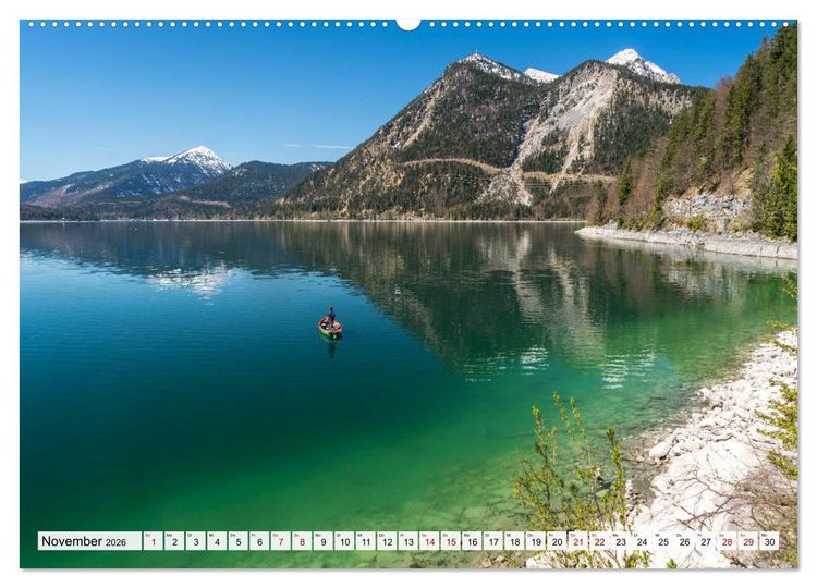 Produktbild: Bayerns sch&ouml;nste Seen (Wandkalender 2026 DIN A2 quer), CALVENDO Monatskalender