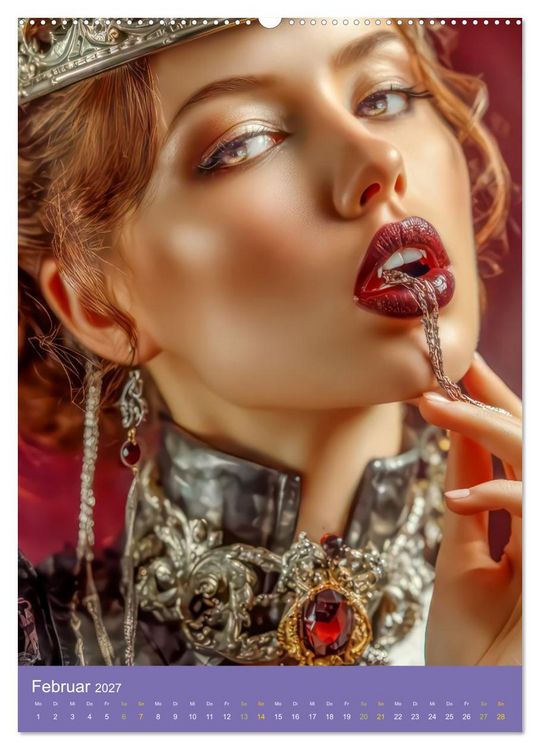 Produktbild: Sinnliche Vampirfrauen - Gef&auml;hrlich verf&uuml;hrerisch (hochwertiger Premium Wandkalender 2027 DIN A2 hoch), Kunstdruck in Hochglanz