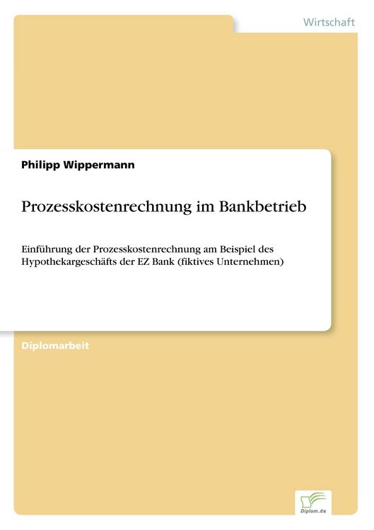 Produktbild: Prozesskostenrechnung im Bankbetrieb