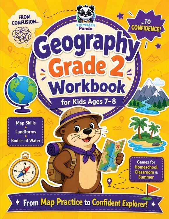 Produktbild: Geography Grade 2 Workbook for Kids Ages 7-8