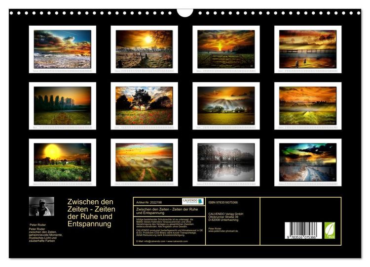 Produktbild: Zwischen den Zeiten - Zeiten der Ruhe und Entspannung (Wandkalender 2026 DIN A3 quer), CALVENDO Monatskalender