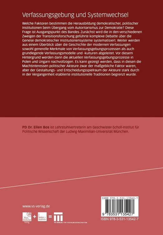 Produktbild: Verfassungsgebung und Systemwechsel