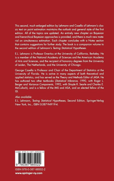 Produktbild: Theory of Point Estimation