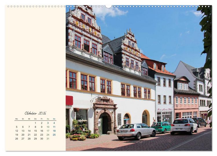 Produktbild: Saalfeld an der Saale &ndash; mein Streifzug durch die historische Altstadt (hochwertiger Premium Wandkalender 2026 DIN A2 quer), Kunstdruck in Hochglanz