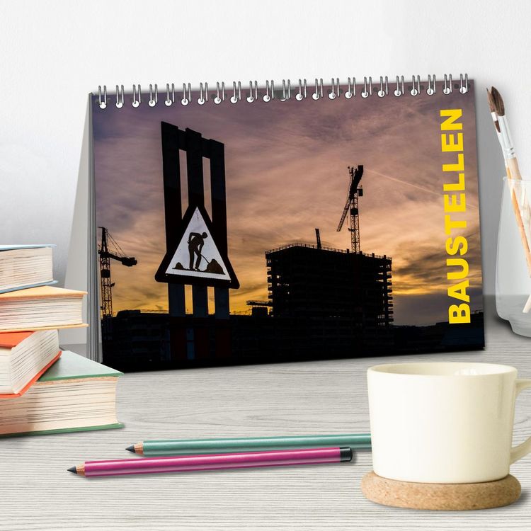 Produktbild: Baustellen (Tischkalender 2026 DIN A5 quer), CALVENDO Monatskalender