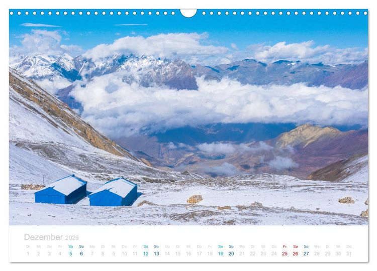 Produktbild: Abenteuer Himalaya - Fernwandern im Annapurna (Wandkalender 2026 DIN A3 quer), CALVENDO Monatskalender