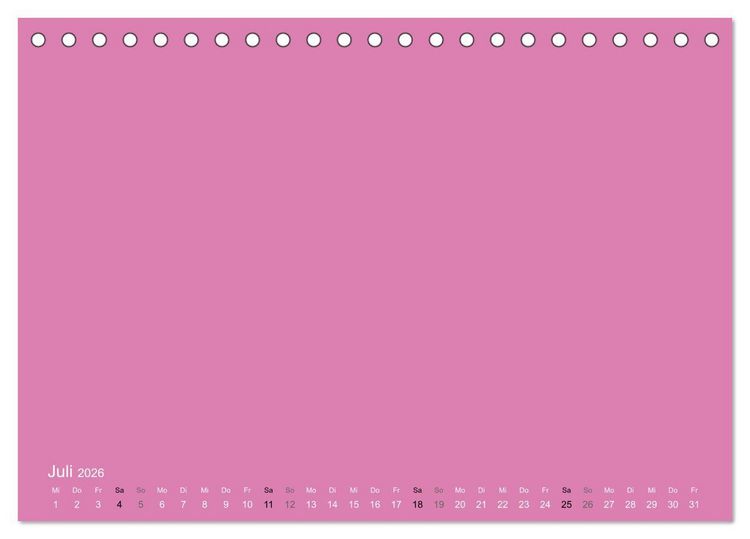 Produktbild: Bastelkalender - Pink (Tischkalender 2026 DIN A5 quer), CALVENDO Monatskalender