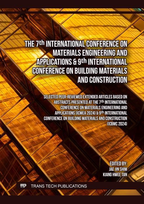Produktbild: The 7th International Conference on Materials Engineering and Applications & 9th International Conference on Building Materials and Construction