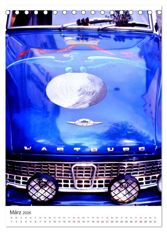 Produktbild: Auto-Land DDR - Trabant und Wartburg (Tischkalender 2026 DIN A5 hoch), CALVENDO Monatskalender