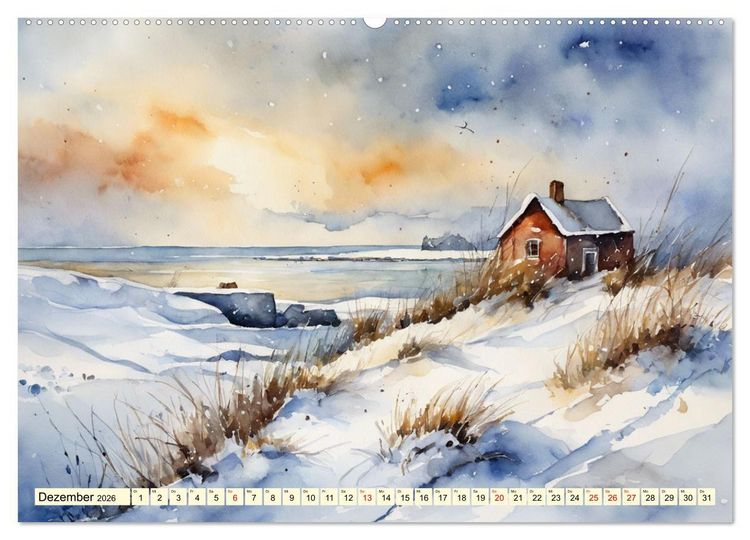 Produktbild: Norddeutsches Wattenmeer (hochwertiger Premium Wandkalender 2026 DIN A2 quer), Kunstdruck in Hochglanz
