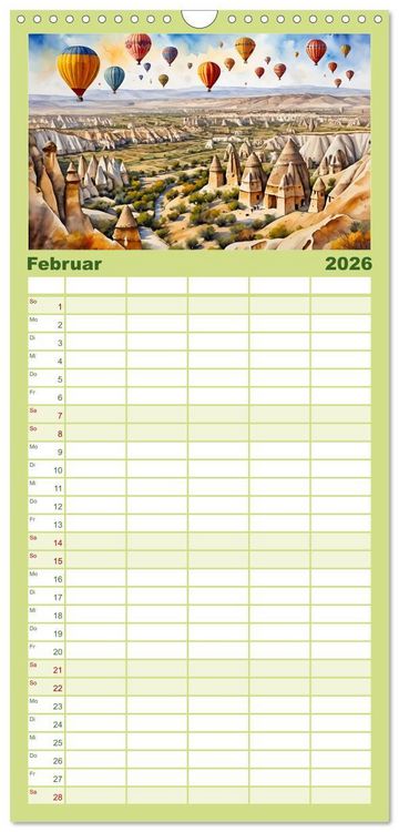 Produktbild: Familienplaner 2026 - T&uuml;rkei - Land auf zwei Kontinenten mit 5 Spalten (Wandkalender, 21 x 45 cm) CALVENDO