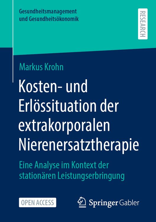 Produktbild: Kosten- und Erl&ouml;ssituation der extrakorporalen Nierenersatztherapie
