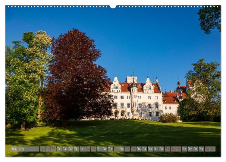 Produktbild: Schl&ouml;sser und G&auml;rten in Brandenburg (hochwertiger Premium Wandkalender 2026 DIN A2 quer), Kunstdruck in Hochglanz