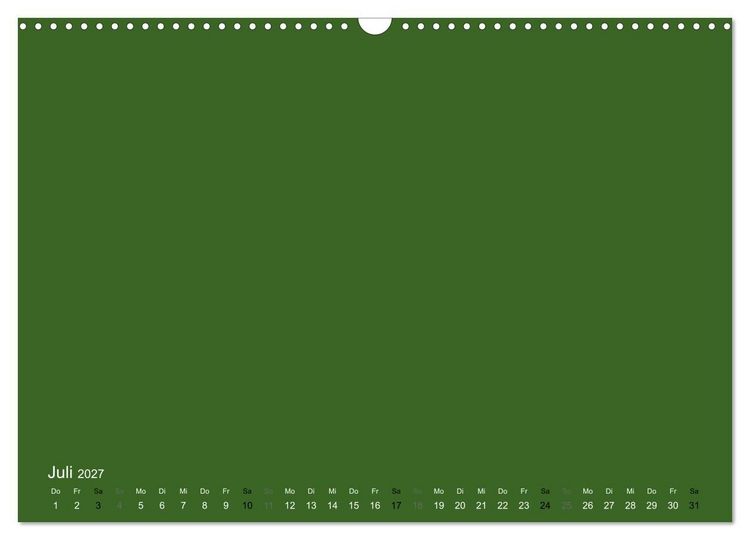 Produktbild: Bastelkalender - dunkel Gr&uuml;n (Wandkalender 2027 DIN A3 quer), CALVENDO Monatskalender
