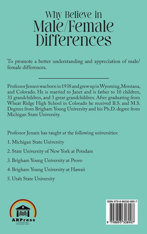 Produktbild: Why Believe in Male/Female Differences