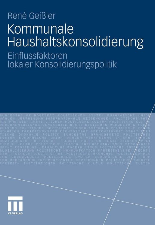 Produktbild: Kommunale Haushaltskonsolidierung