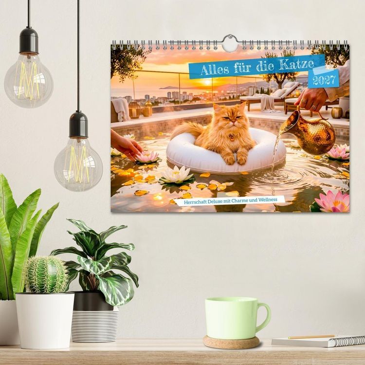 Produktbild: Alles f&uuml;r die Katze - Herrschaft Deluxe mit Charme und Wellness (Wandkalender 2027 DIN A4 quer), CALVENDO Monatskalender