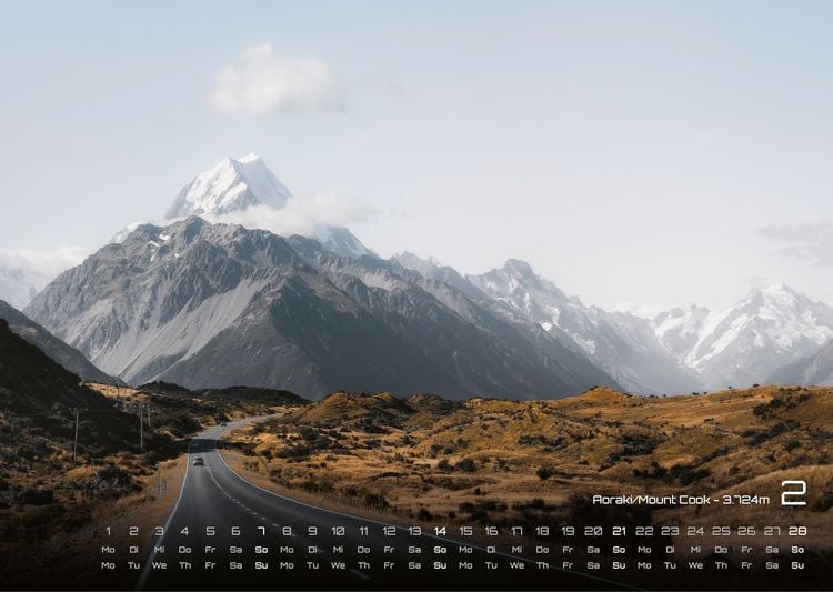 Produktbild: Neuseeland - Das Land der langen wei&szlig;en Wolke - 2027 - Kalender DIN A3
