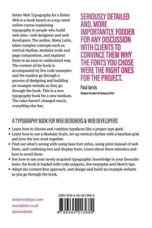 Produktbild: Better Web Typography for a Better Web (Second Edition)