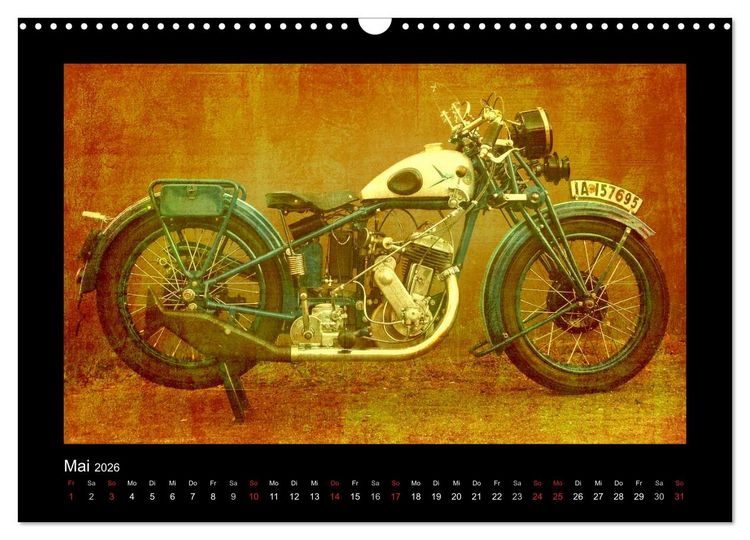 Produktbild: Motorrad Oldtimer (Wandkalender 2026 DIN A3 quer), CALVENDO Monatskalender