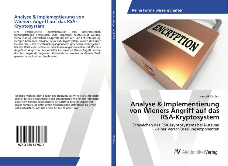 Produktbild: Analyse & Implementierung von Wieners Angriff auf das RSA-Kryptosystem