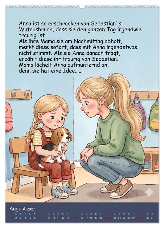 Produktbild: Sebastian - der nicht teilen wollte (Wandkalender 2027 DIN A2 hoch), CALVENDO Monatskalender