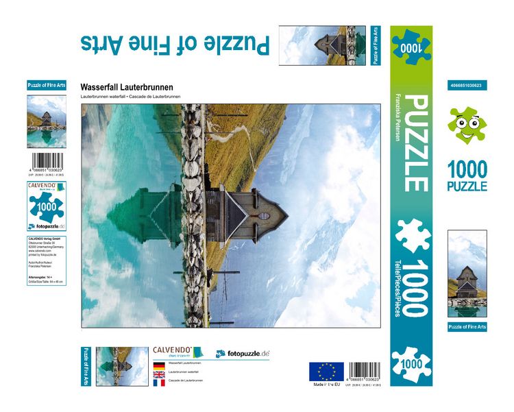Produktbild: CALVENDO Puzzle Wasserfall Lauterbrunnen | 1000 Teile Lege-Gr&ouml;&szlig;e 64x48cm Foto-Puzzle f&uuml;r gl&uuml;ckliche Stunden