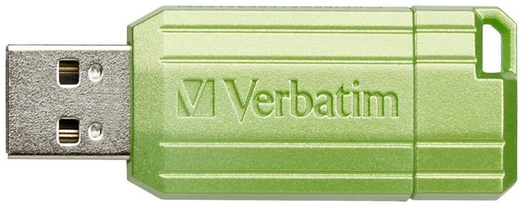 Verbatim USB DRIVE 2.0 PINSTRIPE USB-Stick 128GB Eucalyptus, Grün
