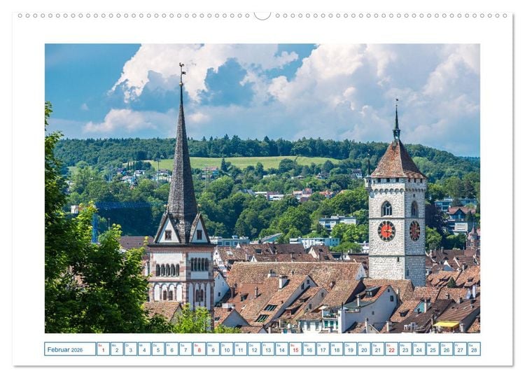Produktbild: Schaffhausen - n&ouml;rdlichste Stadt der Schweiz (hochwertiger Premium Wandkalender 2026 DIN A2 quer), Kunstdruck in Hochglanz