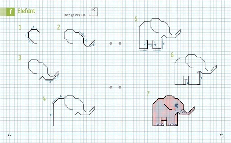Produktbild: Ich zeichne mein ABC der Tiere auf Karopapier. Zeichnen, Buchstaben und Z&auml;hlen lernen. Die Zeichenschule mit Erfolgsgarantie! F&uuml;r Kinder ab 5 Jahren