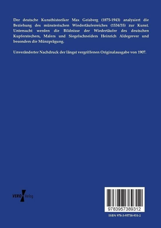 Produktbild: Die M&uuml;nsterischen Wiedert&auml;ufer und Aldegrever