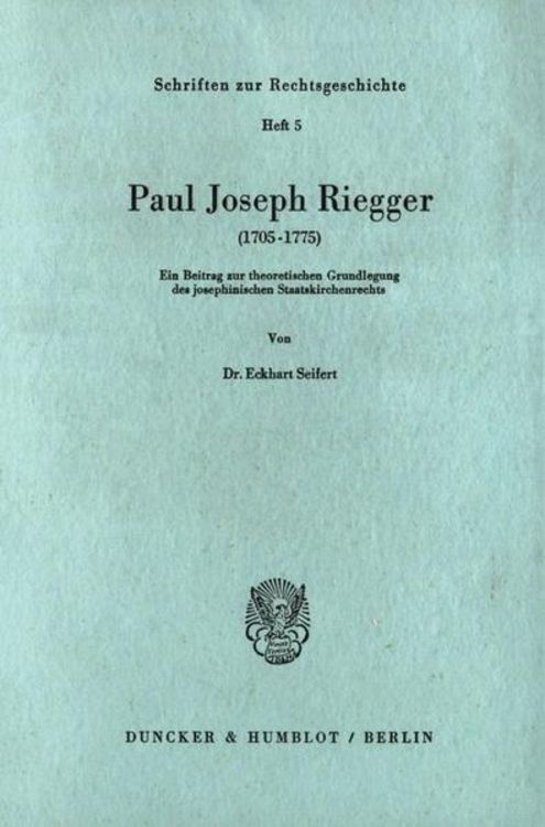 Produktbild: Paul Joseph Riegger (1705 - 1775).