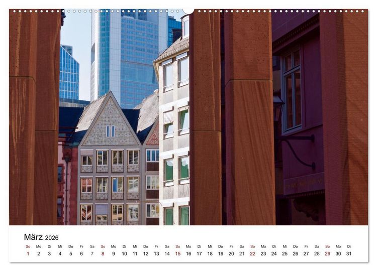 Produktbild: Frankfurt am Main - Fassaden (hochwertiger Premium Wandkalender 2026 DIN A2 quer), Kunstdruck in Hochglanz