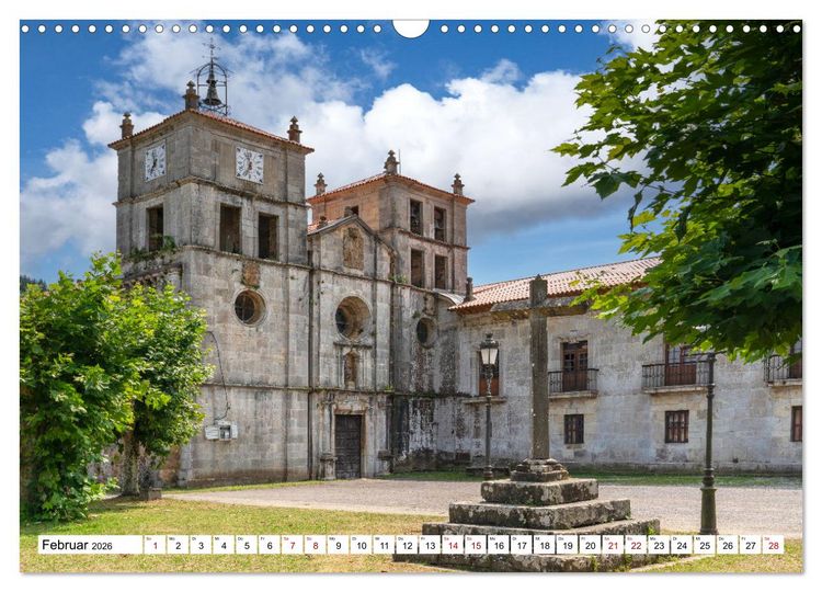 Produktbild: Unterwegs - Camino Primitivo. Zu Fu&szlig; auf der &auml;ltesten Route des Jakobsweges (Wandkalender 2026 DIN A3 quer), CALVENDO Monatskalender