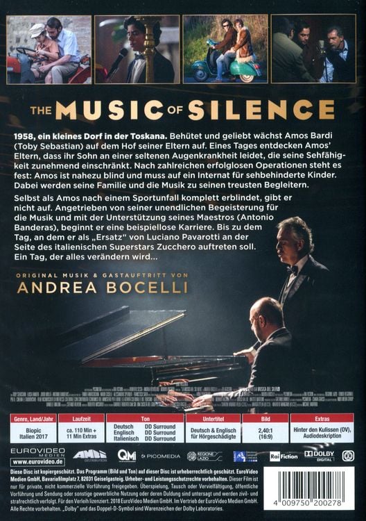 Produktbild: The Music of Silence - Die einzigartige Lebensgeschichte von Andrea Bocelli
