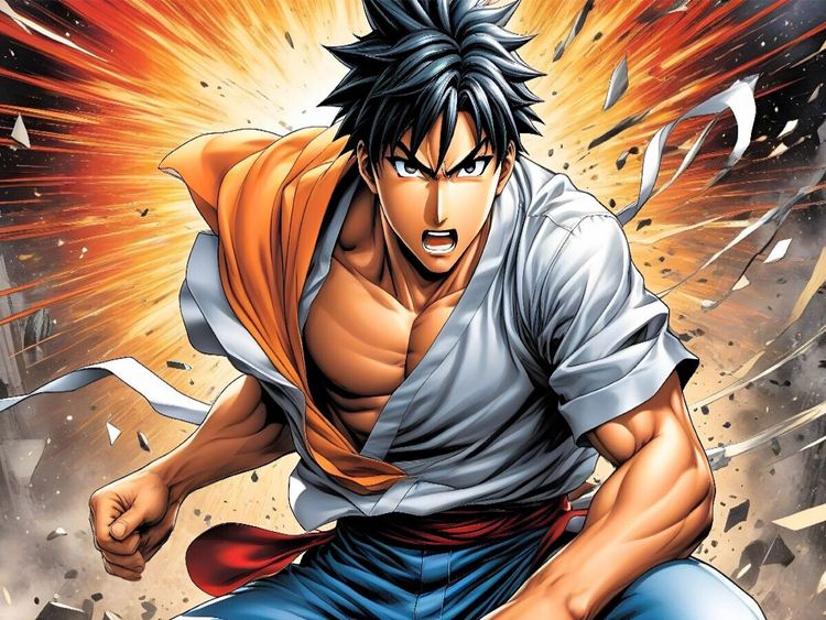 Produktbild: CALVENDO Puzzle Manga Superheld, Tsubasa Rindo - Der Drachenfl&uuml;gel | 1000 Teile Lege-Gr&ouml;&szlig;e 64x48cm Foto-Puzzle f&uuml;r gl&uuml;ckliche Stunden