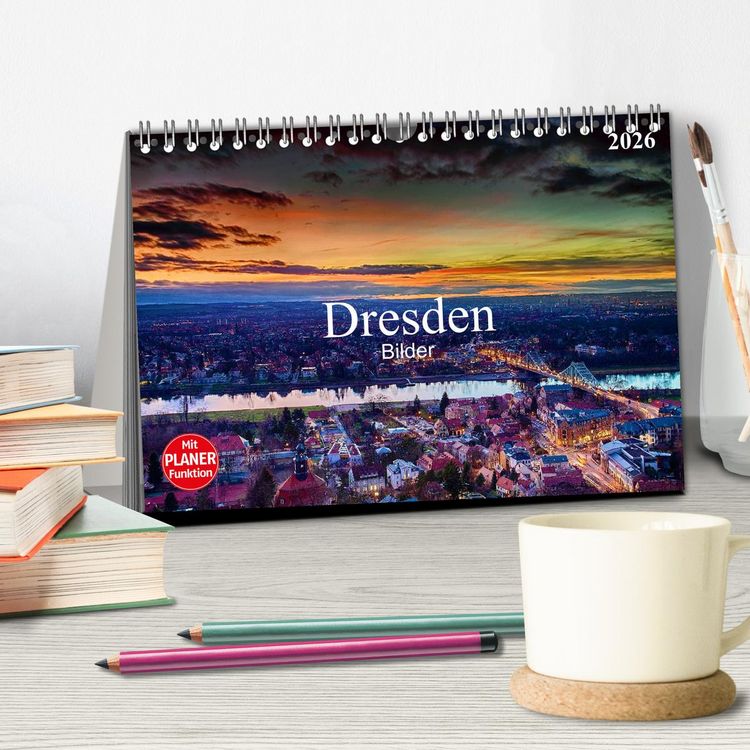 Produktbild: Dresden Bilder 2026 (Tischkalender 2026 DIN A5 quer), CALVENDO Monatskalender