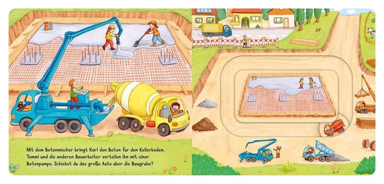 Produktbild: Meine Schiebebahn-Pappe (Soundbuch): Fahr mit auf der Baustelle