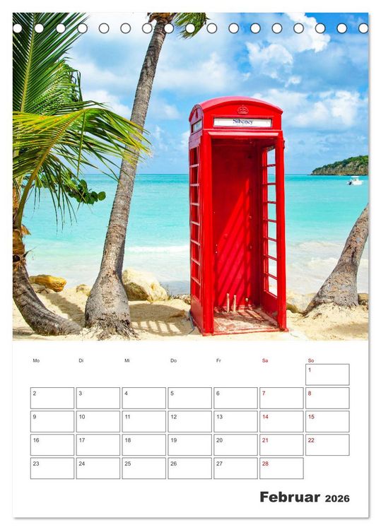 Produktbild: Reise durch Mittelamerika - Urlaubsplaner (Tischkalender 2026 DIN A5 hoch), CALVENDO Monatskalender