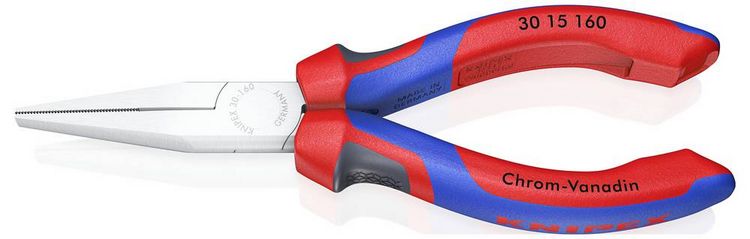 Produktbild: Knipex 30 15 160 Elektronik- u. Feinmechanik Flachzange Gerade Chrom-Vanadium Elektrostahl 160 mm