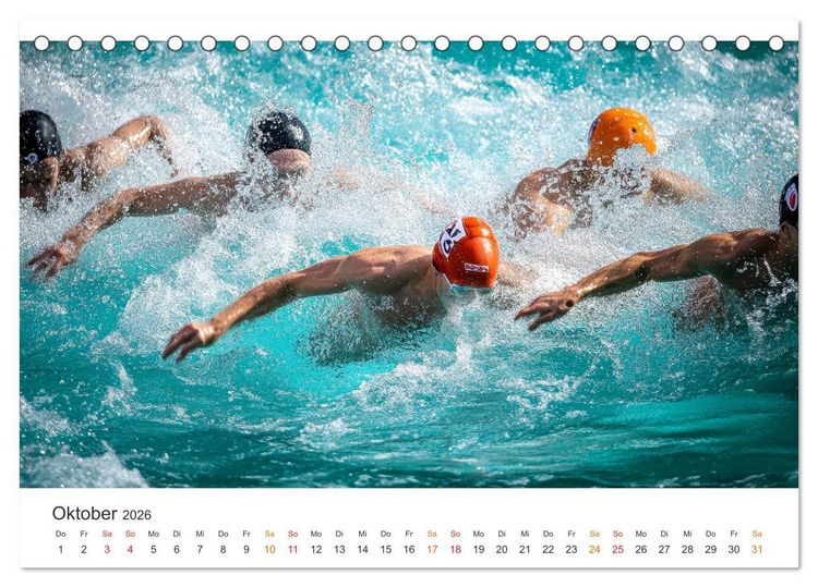 Produktbild: Schwimmen - Bahn f&uuml;r Bahn (Tischkalender 2026 DIN A5 quer), CALVENDO Monatskalender