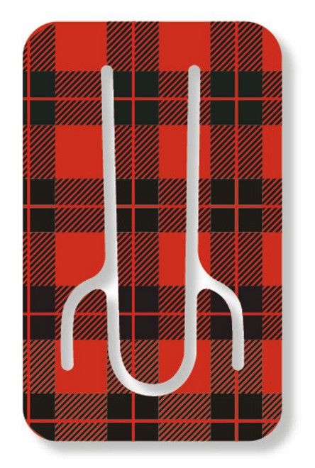 Produktbild: Flexistand Red Tartan - superflacher Aufsteller f&uuml;r Smartphones und Mini-Tablets, Handyhalter