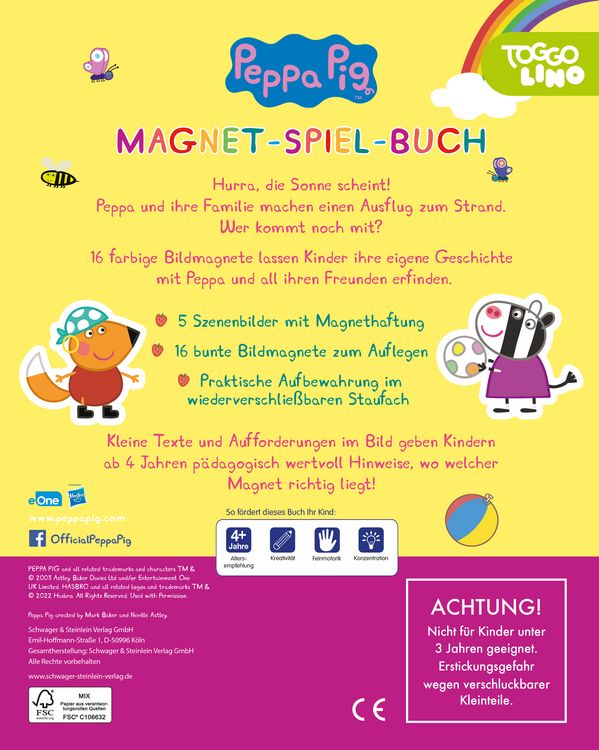 Produktbild: Peppa Pig Magnet-Spiel-Buch