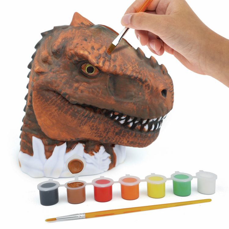 Produktbild: Eine T-Rex Spardose zum individuellen Bemalen und Verzieren! Der Tyrannosaurus wird das Geld oder die W&uuml;nsche sicher aufbewahren!