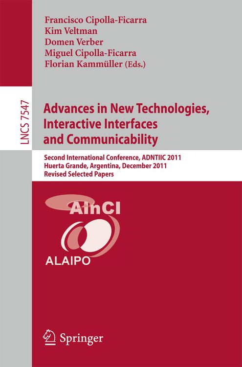 Produktbild: Advances in New Technologies, Interactive Interfaces and Communicability