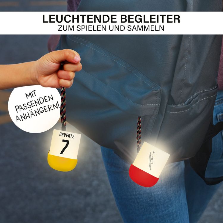 Produktbild: Eggys Mystery Lights x DFB Akku Nachtlicht Sammelbox mit praktischem Anh&auml;nger