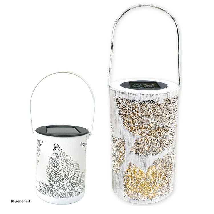 Produktbild: HTI-Living Solarlaterne Bl&auml;tter, 2er Set Luna Solarlaterne Bl&auml;tter, 2er Set Luna